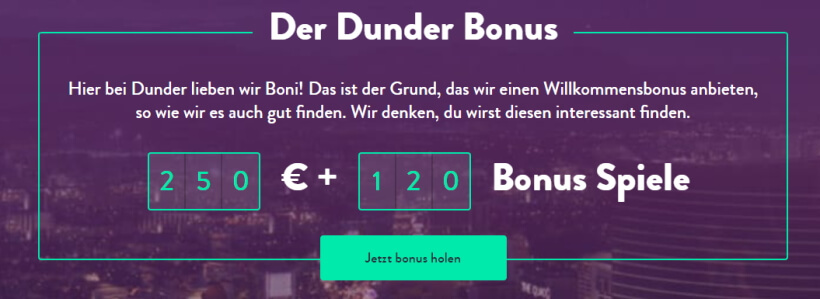 Dunder Bonus Spiele