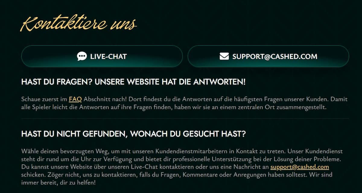 Kundenservice und Support