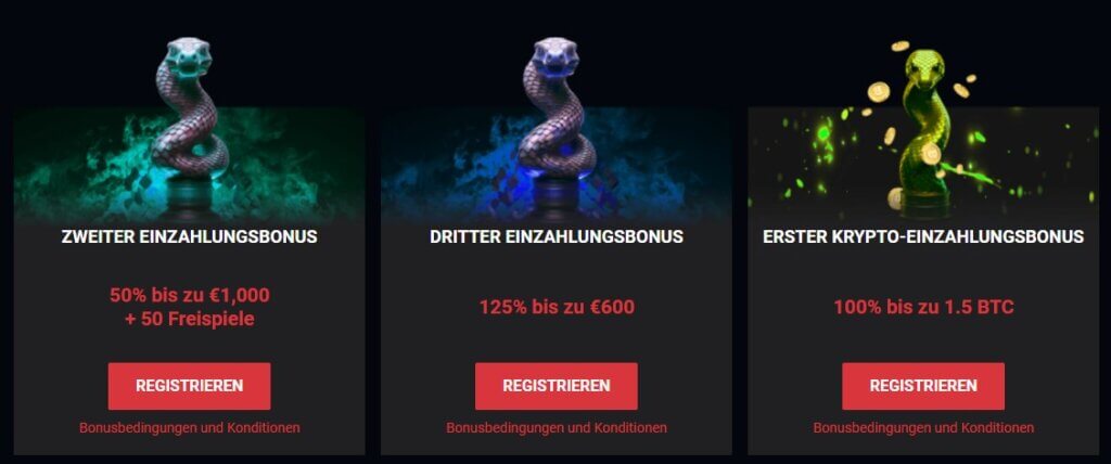 Cobra Casino Bonusangebote